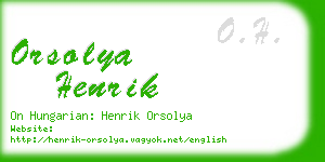 orsolya henrik business card